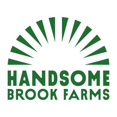 the logo for the handsome brook farms.
