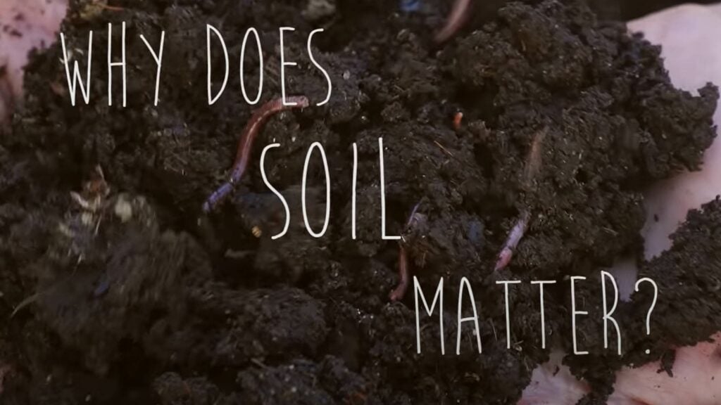 A pile of regenerative agriculture dirt with the words why does soil matter?.