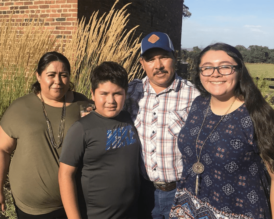 ALEJANDRO CHAVEZ WITH HIS FAMILY ON PT RANCH