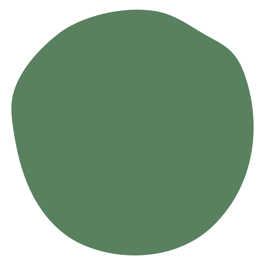 A green circle with a white background.
