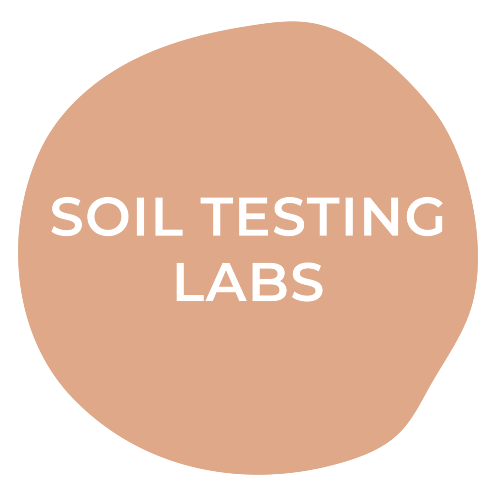 soil testing labs in a beige circle