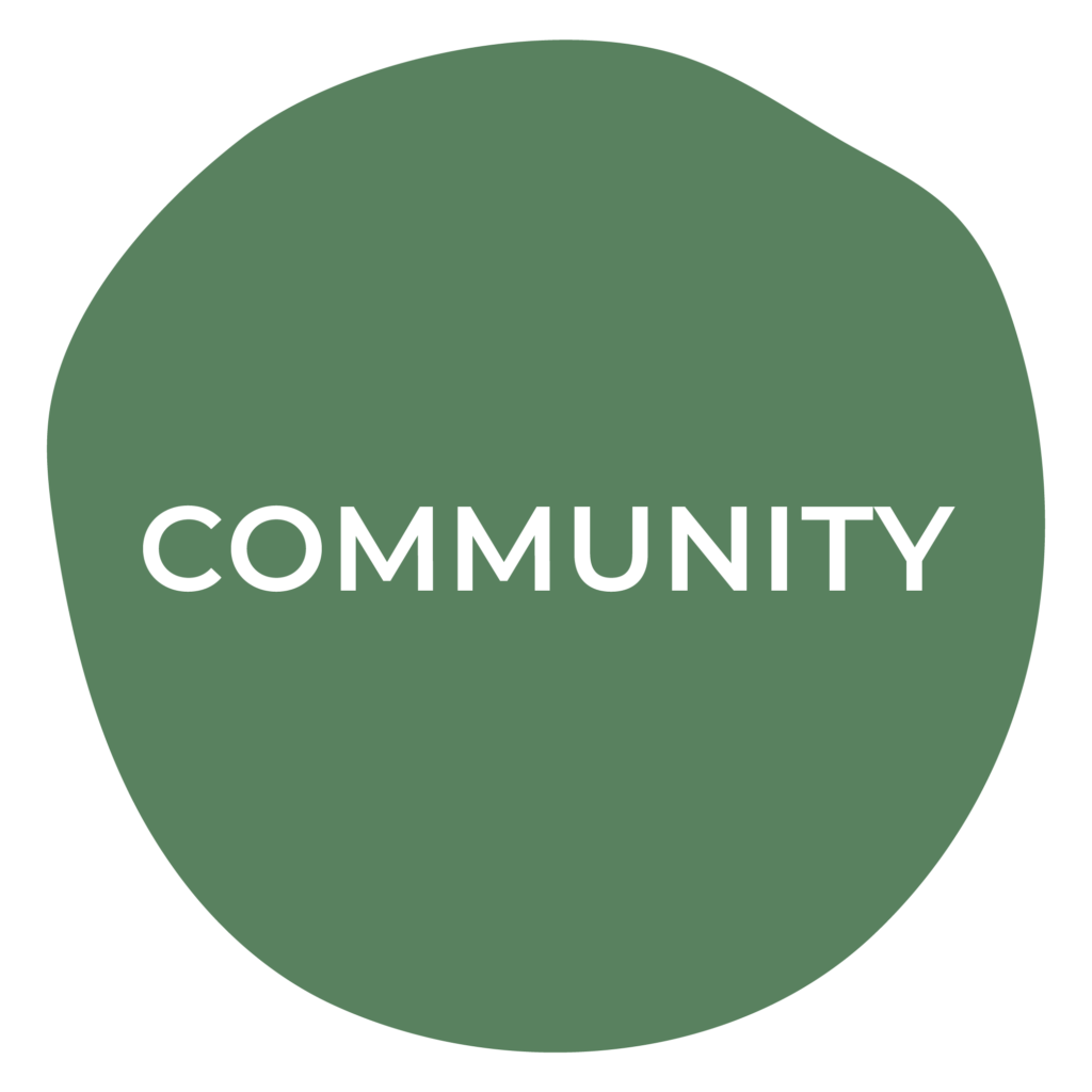 community in a green circle