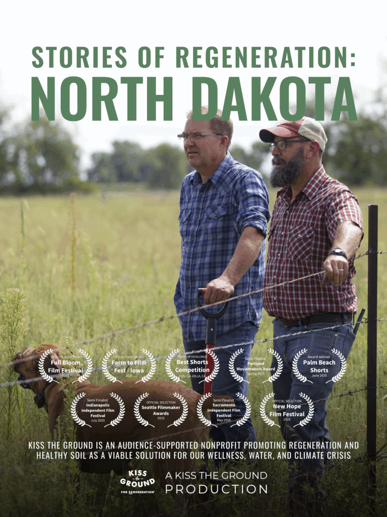 "Stories of Regeneration: North Dakota" mini-documentary poster with laurels