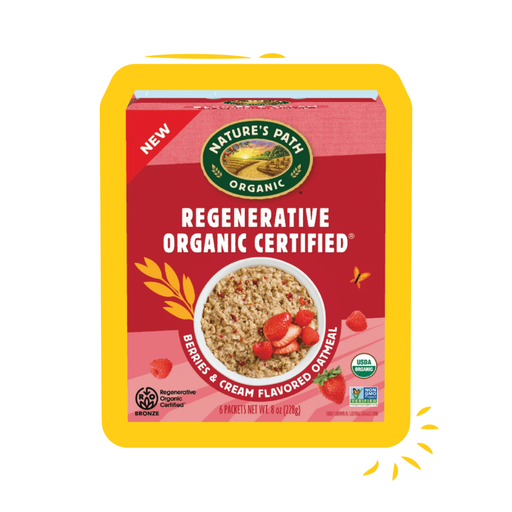 Box of Nature's Path Berries & Cream Instant Oatmeal