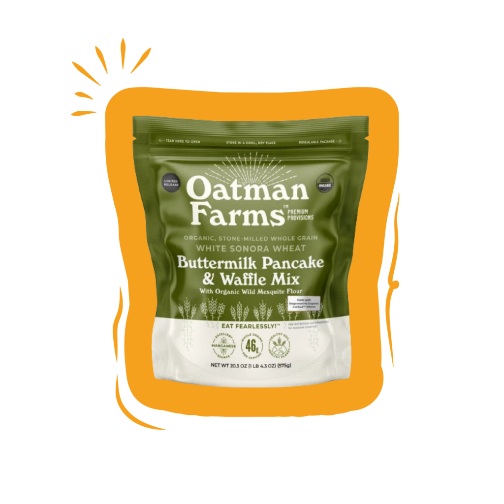 Pouch of Oatman Farms Buttermilk Pancake & Waffle Mix