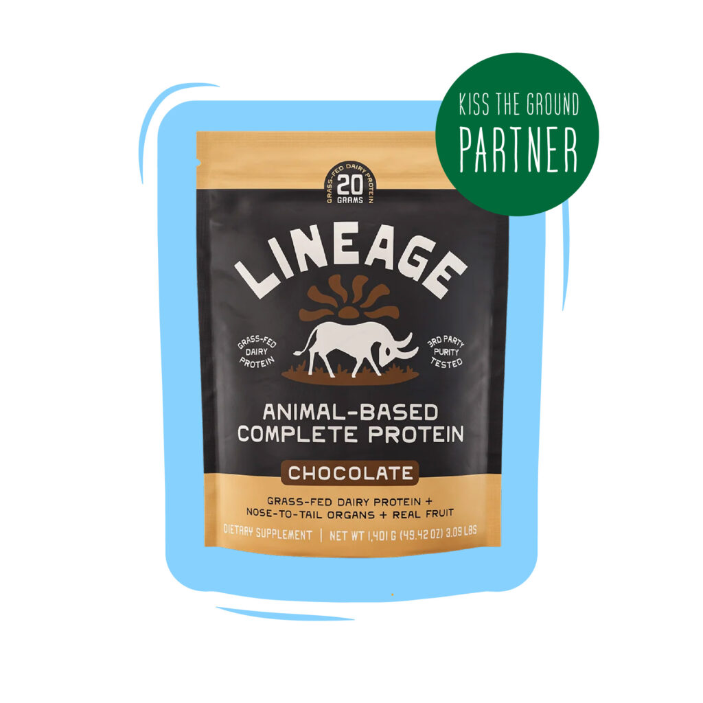 Pouch of Lineage Provisions Animal Based Complete Protein with a 'Kiss the Ground Partner' marker